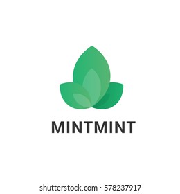 Vector mint logo in a modern flat style