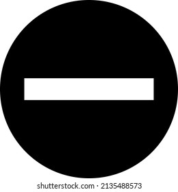 Vector minus black sign illustration