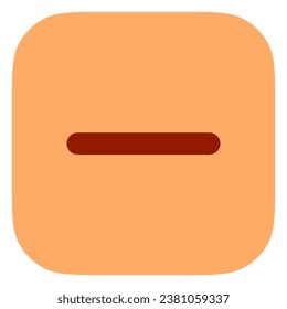 Vector minus negative subtract remove mark icon. Perfect for app and web interfaces, infographics, presentations, marketing, etc.