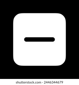 Vector minus negative subtract remove mark icon. Perfect for app and web interfaces, infographics, presentations, marketing, etc.