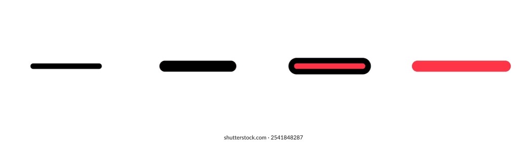 Ícone de marca de remoção de subtração negativa do vetor. Perfeito para aplicativos e interfaces web, infográficos, apresentações, marketing, etc.