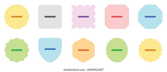 Ícone de marca de remoção de subtração negativa do vetor. Perfeito para aplicativos e interfaces web, infográficos, apresentações, marketing, etc.