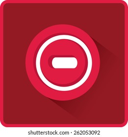 Vector minus web flat icon
