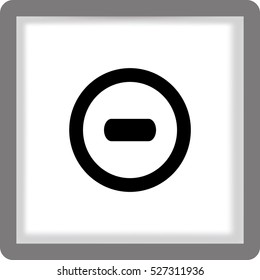 Vector minus web flat icon.