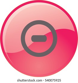 Ícone de vetor menos plano da Web.