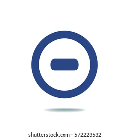 Vector minus web flat icon.