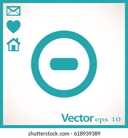 Vector minus web flat icon.
