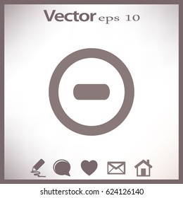 Vector minus web flat icon.