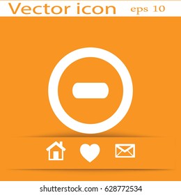 Vector minus web flat icon.