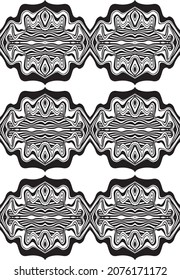 Vector mirror effect abstraction graphic design for printing on fabric