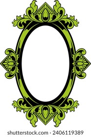 Ilustración del marco de adorno del espejo retrovisor