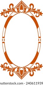 Vector mirror ornament frame illustration