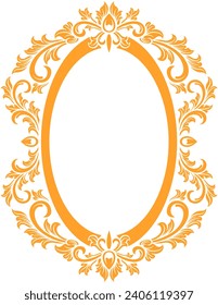 Vector mirror ornament frame illustration