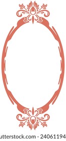 Vector mirror ornament frame illustration