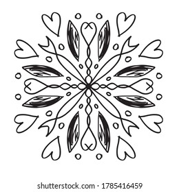 Vektorgrafik zur Spiegelung von Blumenmustern