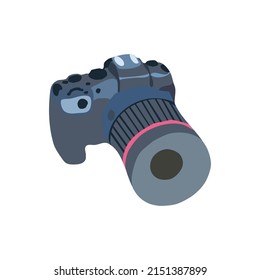 vector a mirrorless camera that is very popular among beginner photographers. very suitable for logo design materials, posters, flyers, and other creative designs.