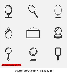 Vector mirrors icons set