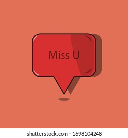 Vector Miss U Sign Isolated Soft Background With Shadow