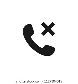Vector Missed Call Icon. App symbol