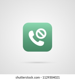 Vector Missed Call Icon. App symbol
