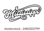 Vector Mississippi text typography design for tshirt hoodie baseball cap jacket and other uses vector