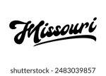 Vector Missouri text typography design for tshirt hoodie baseball cap jacket and other uses vector