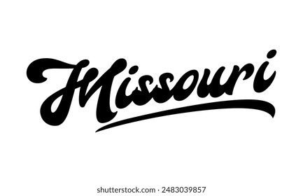 Vector Missouri text typography design for tshirt hoodie baseball cap jacket and other uses vector