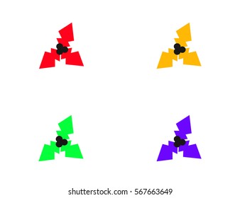 Vector mistletoe christmas set
