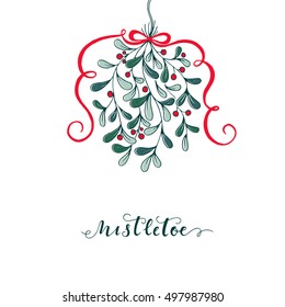 Vector mistletoe.Vector template.