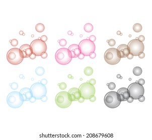 Vector of mix color soap bubbles for background