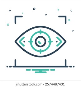Vector mix colorful icon for focus