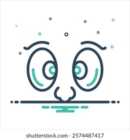 Vector mix colorful icon for looking at