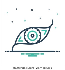 Vector mix colorful icon for vision