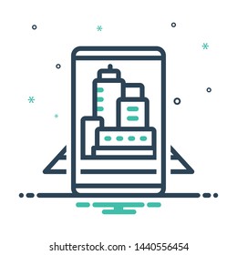 Vector mix icon for augmented reality