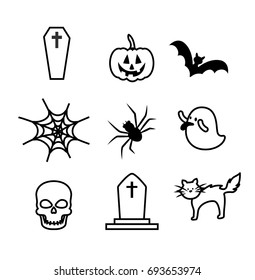 Vector of mix icon for Halloween day
