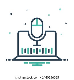 Vector mix icon for intelligent personal assistant