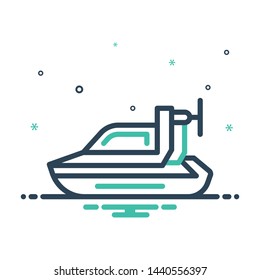 Vector mix icon for personal hovercraft