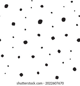 Vector Mixed spotty and dotty toss and random composition, Simple and timeless seamless pattern design great for fashion, textiles, wrapping paper, accessories, background