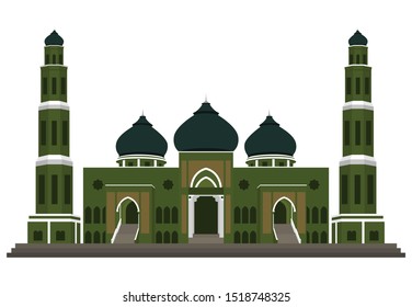 Mosque Illustration Landscape Background Traditional Muslim Stock ...