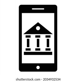 Diseño de iconos de glifos para banca móvil vectorial
