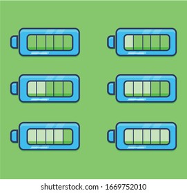 Vector Mobile battery level illustration  