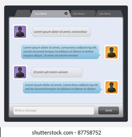 Vector mobile chat: message boxes for your text