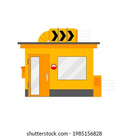 Vector de una habitación móvil limpia sobre fondo blanco.