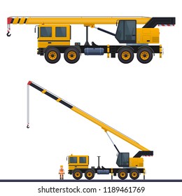 Vector Mobile Crane Illustration Mobile Crane Stock Vector (Royalty ...