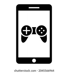Vector Mobile Game Glyph Icon Design
