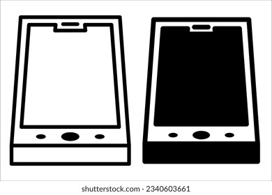 VECTOR MOBILE ICON IN STROKE AND FILL VERSION