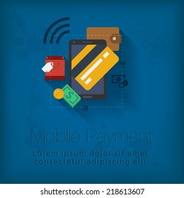 vector mobile payment concept illustration 