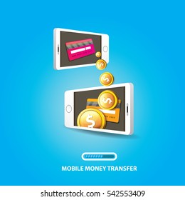 Vector mobile payments concept illustration. Internet banking concept. wireless money transfer.