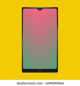 Teléfono móvil vector. Plantilla de teléfono colorida. Diseño de interfaz de usuario. Mofa de teléfono degradado.