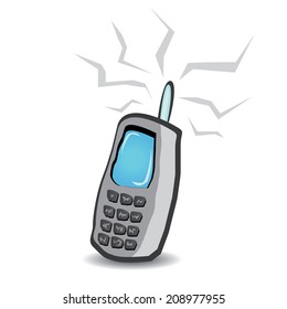 vector mobile phone icon. cartoon phone.